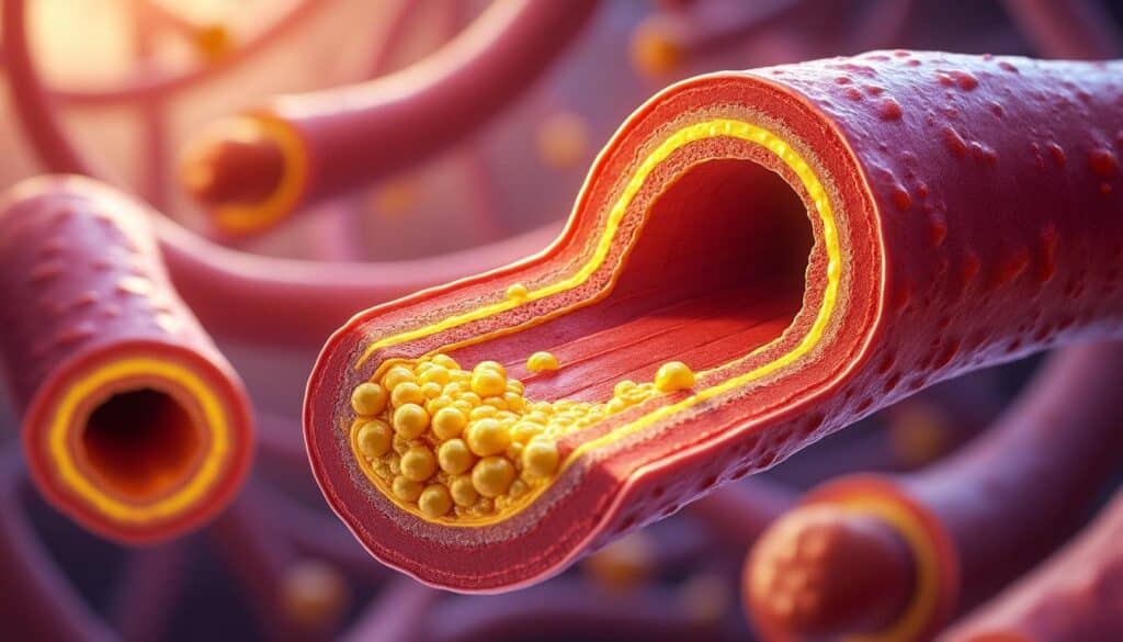 le cholestérol ldl contribue à la formation des plaques d'athérome dans les artères, augmentant ainsi le risque de maladies cardiovasculaires.