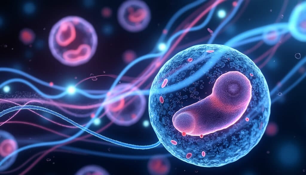 découvrez les effets potentiels des ondes électromagnétiques sur la santé cellulaire et les questions scientifiques qui en découlent.
