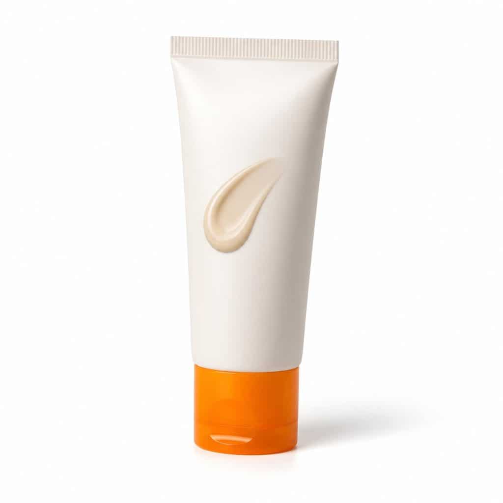 Crème solaire visage peaux sensibles SPF50+ présenté seul