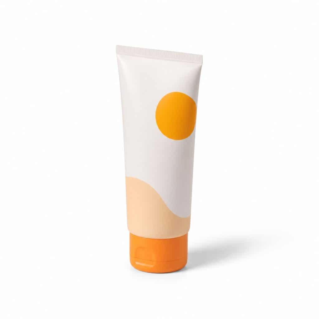 Crème solaire visage SPF50 haute protection présenté seul