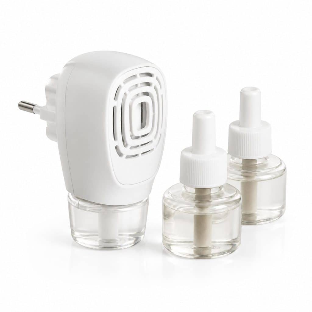 Diffuseur électrique anti-moustiques et recharges présenté seul