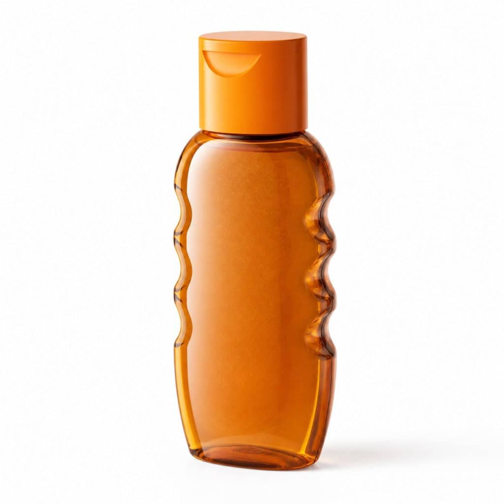 Huile solaire corps SPF20 peau bronzée présenté seul