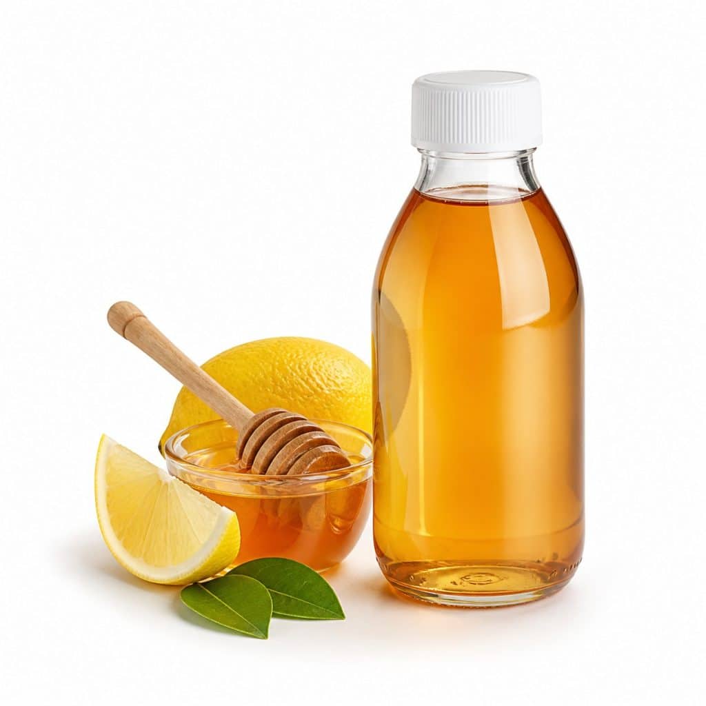 Sirop au miel et citron format flacon présenté seul