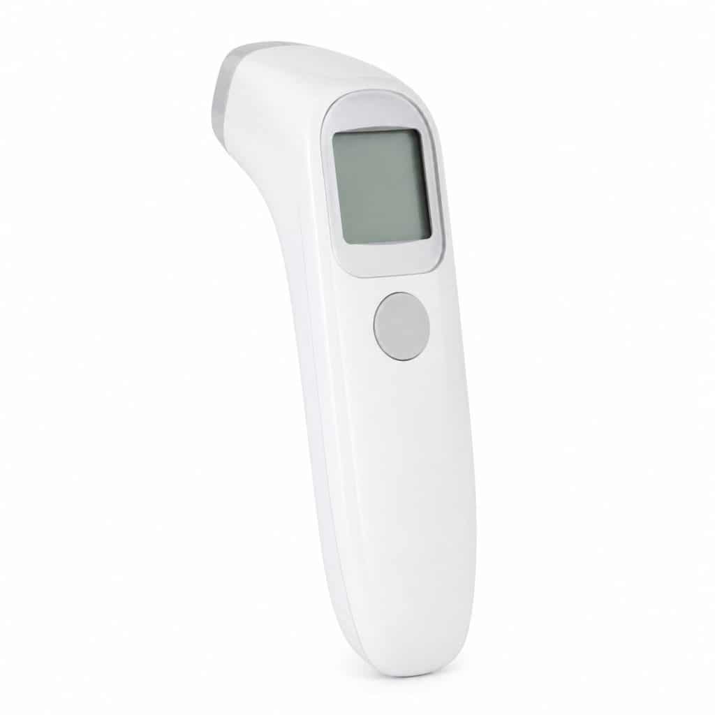Thermomètre électronique frontal présenté seul