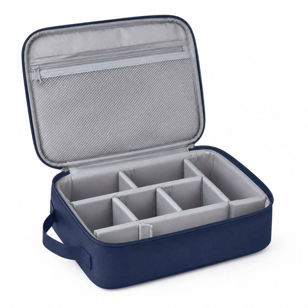Trousse pharmacie voyage vide compartiments présenté seul