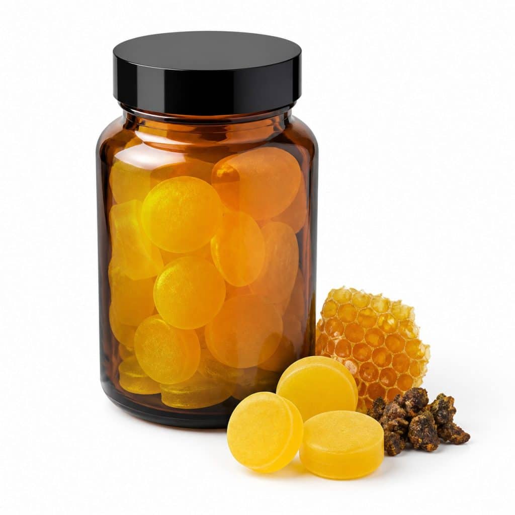 Vitamine C et propolis pastilles à sucer présenté seul